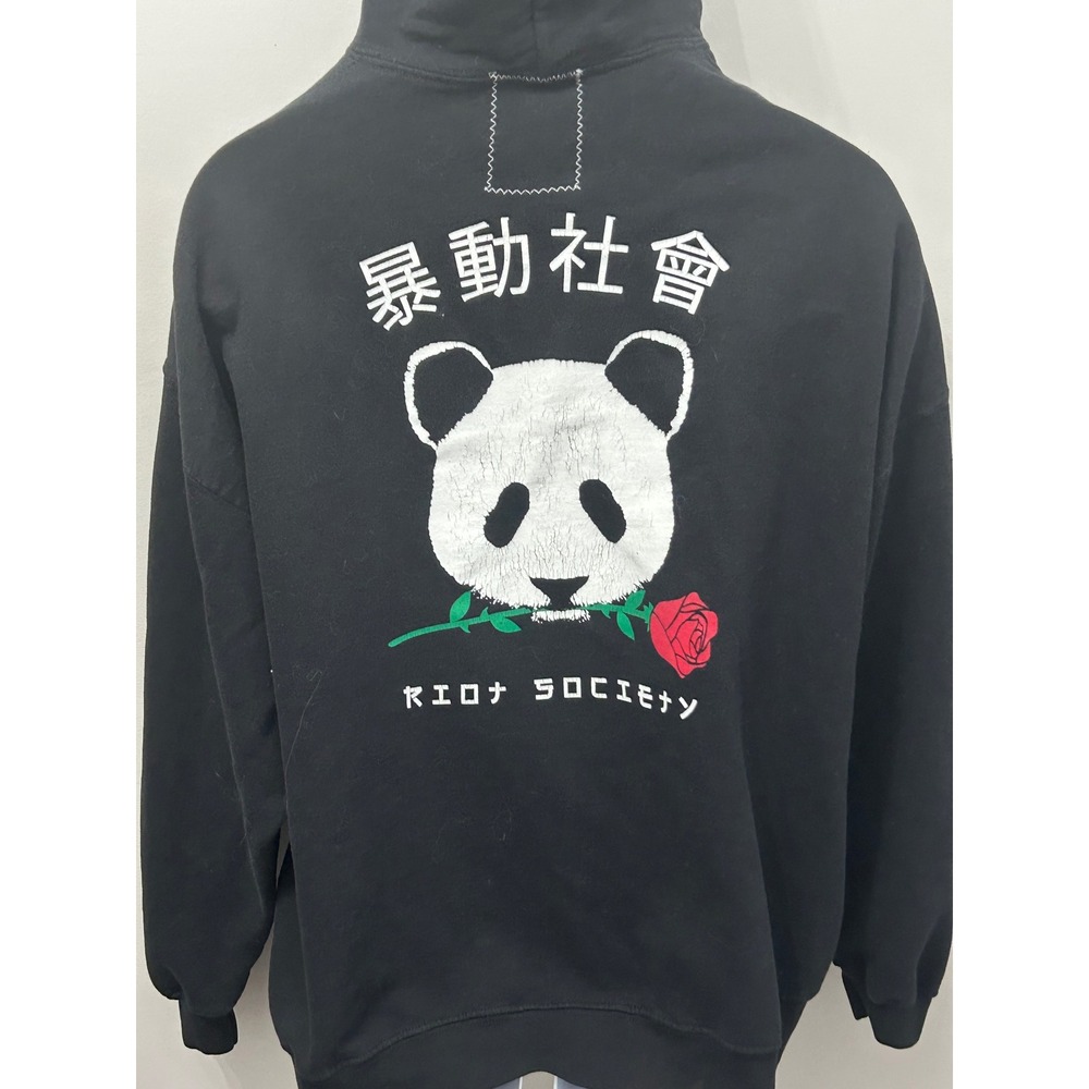 Riot Society Black Panda Graphic Hoodie